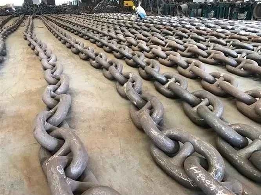 भारी ड्यूटी इंडस्ट्रियल ब्लैक फिनिशिंग ड्रॉप फोर्ज शॉर्ट लिंक चेन स्टील गैल्वेनाइज्ड गोल जहाज एंकर चेन