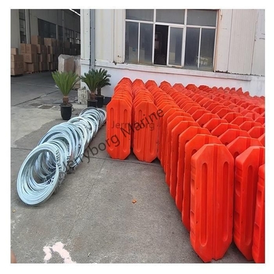 एलएलडीपीई प्लास्टिक फ्लोटिंग सुरक्षा बाधाएं ट्यूबलर फ्लोटिंग पोंटून