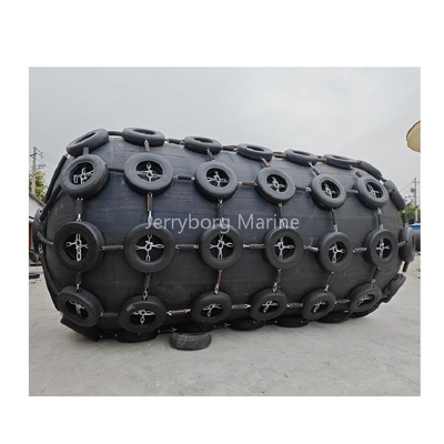 योकोहामा प्रकार के inflatable फेंडर टायर चेन नेट के साथ समुद्री रबर फेंडर