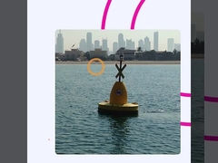 समुद्री प्लास्टिक चेतावनी बोय स्टील तैरते लंगर बोय नेविगेशन बोय